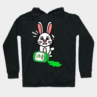 Cute Bunny Spills a jar of wasabi sauce Hoodie